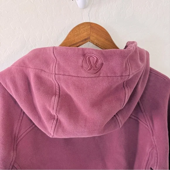 lululemon athletica Maroon Purple Full‎ Zip Scuba Hoodie Jacket 12 - Picture 7 of 9